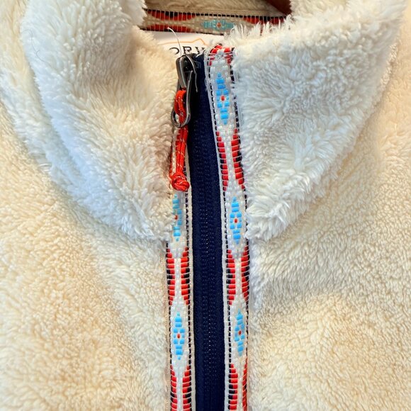 Orvis Women's Ivory Sherpa Fleece Vest Size Medium - Picture 2 of 9